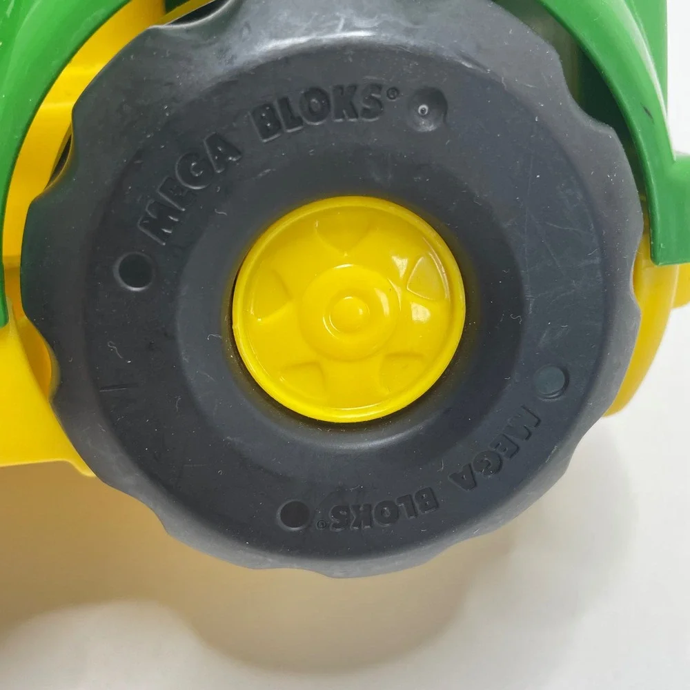 Mega Bloks John Deere Green Tractor Toy with Farmer Figure Block Buddy Set